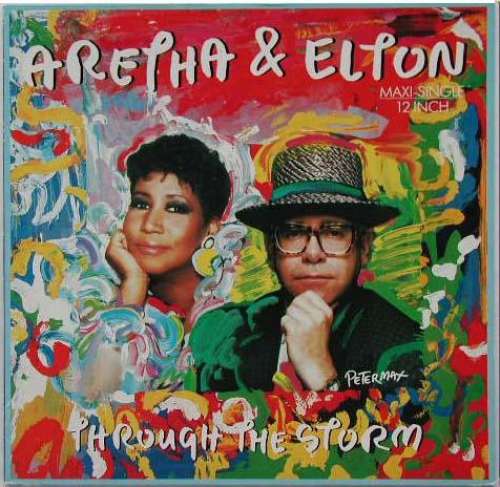 Cover Aretha* & Elton* - Through The Storm (12, Maxi) Schallplatten Ankauf
