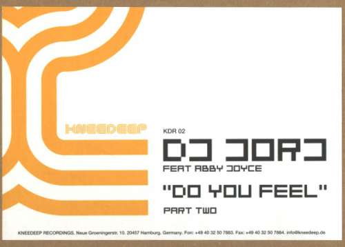 Cover DJ Jorj - Do You Feel (Part Two) (12) Schallplatten Ankauf