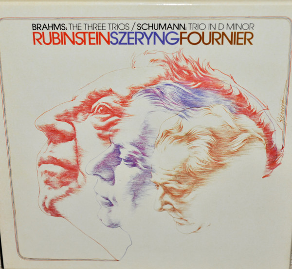 Cover Rubinstein*, Szeryng*, Fournier* - Brahms* / Schumann* - The Three Trios / Trio In D Minor (3xLP + Box) Schallplatten Ankauf