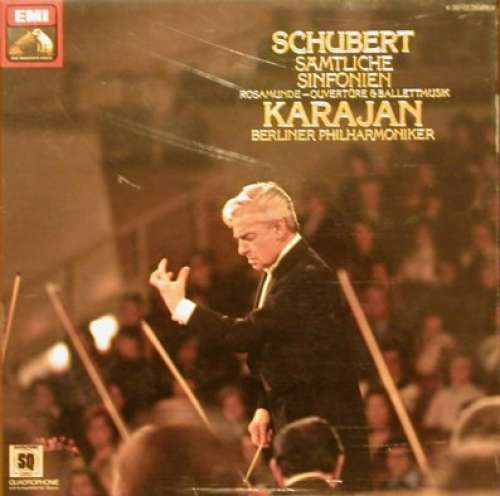 Cover Schubert* • Karajan*, Berliner Philharmoniker - Sämtliche Sinfonien (5xLP, Quad + Box) Schallplatten Ankauf