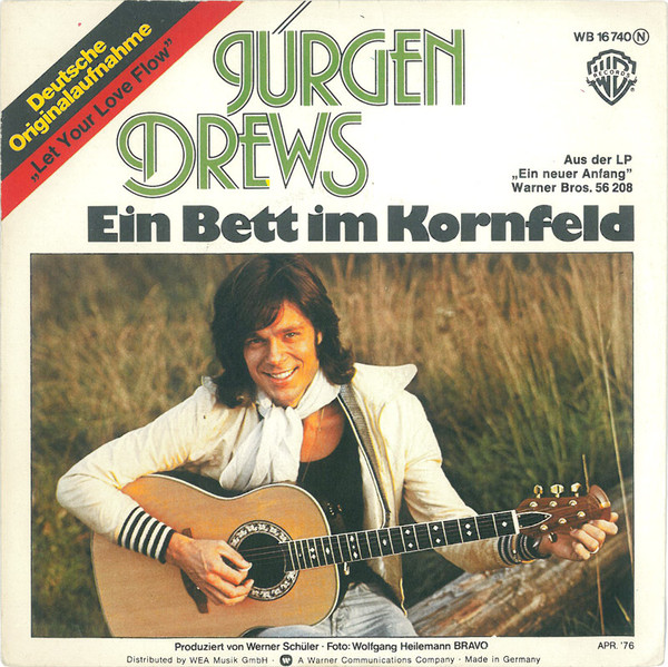 Cover Jürgen Drews - Ein Bett Im Kornfeld (7, Single, RP, Tel) Schallplatten Ankauf