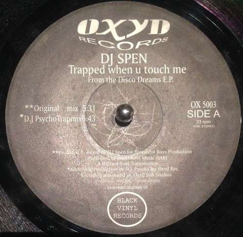 Cover DJ Spen - Trapped When U Touch Me (12) Schallplatten Ankauf