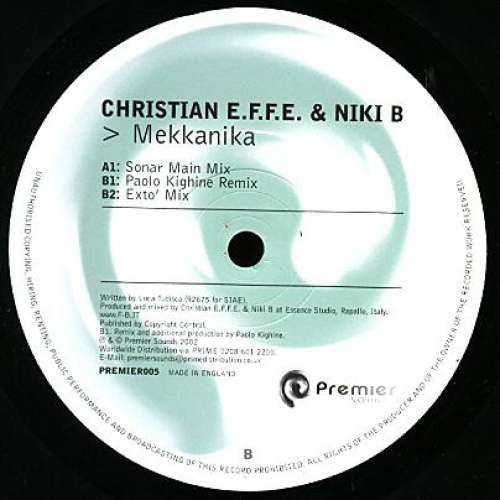 Cover Niki B & Christian E.F.F.E. - Mekkanika (12) Schallplatten Ankauf