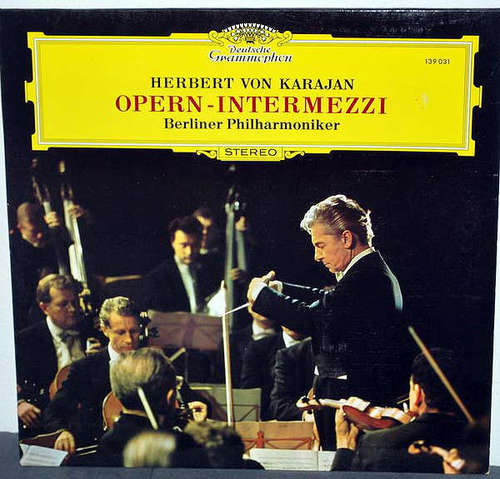 Cover Herbert von Karajan, Berliner Philharmoniker - Opern-Intermezzi (LP, RE) Schallplatten Ankauf