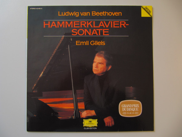 Cover Ludwig van Beethoven, Emil Gilels - Hammerklavier-Sonate (LP, Album, Club, RE) Schallplatten Ankauf