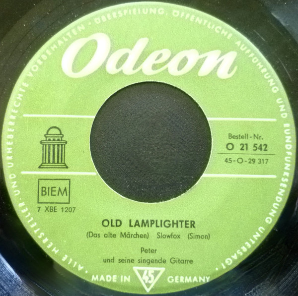Bild Peter Und Seine Singende Gitarre - Old Lamplighter (Das Alte Mädchen) (7, Single) Schallplatten Ankauf