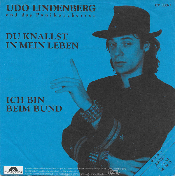 Cover Udo Lindenberg Und Das Panikorchester - Du Knallst In Mein Leben / Ich Bin Beim Bund (7, Single) Schallplatten Ankauf