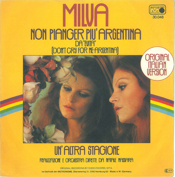 Cover Milva - Non Pianger Più Argentina (7) Schallplatten Ankauf