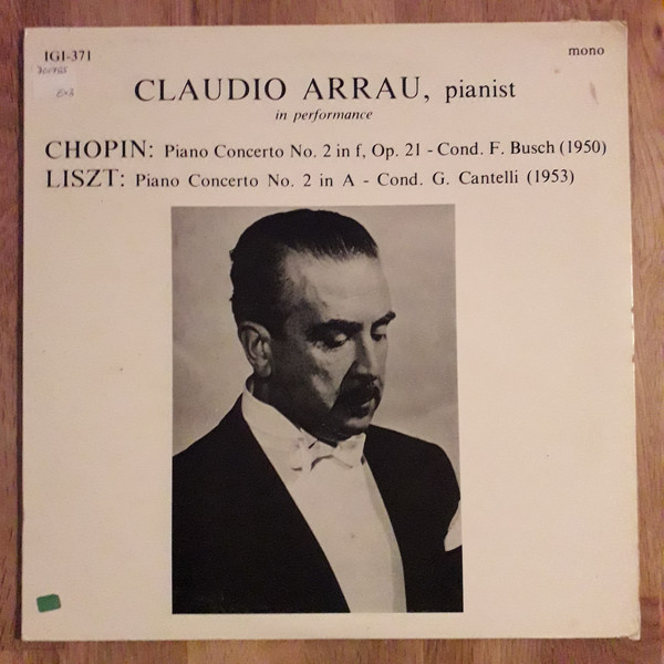 Bild Claudio Arrau - In Performance (LP, Album, Mono) Schallplatten Ankauf