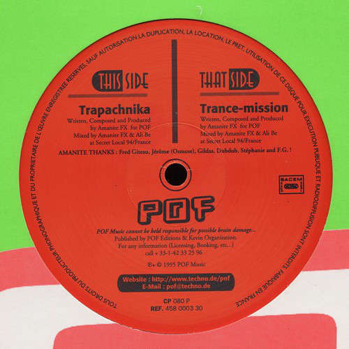 Cover Amanite FX - Trance-Mission / Trapachnika (12) Schallplatten Ankauf