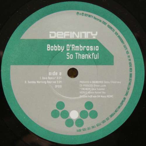 Bild Bobby D'Ambrosio - So Thankful (12) Schallplatten Ankauf