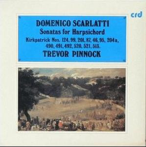 Cover Domenico Scarlatti - Trevor Pinnock - Sonatas For Harpsichord (Kirkpatrick Nos. 124, 99, 201, 87, 46, 95, 204a, 490, 491, 492, 520, 521, 513.) (LP, Gat) Schallplatten Ankauf