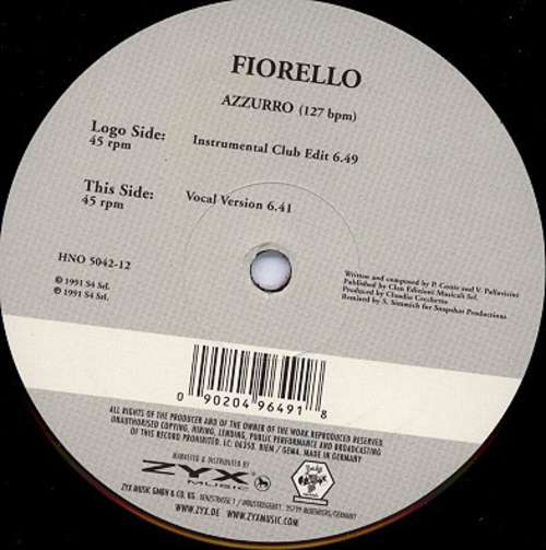 Bild Fiorello - Azzurro (12) Schallplatten Ankauf