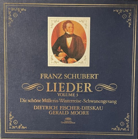 Cover Franz Schubert, Dietrich Fischer-Dieskau, Gerald Moore - Lieder Volume 3 - Die Schöne Müllerin • Winterreise • Schwanengesang (4xLP + Box, RP) Schallplatten Ankauf