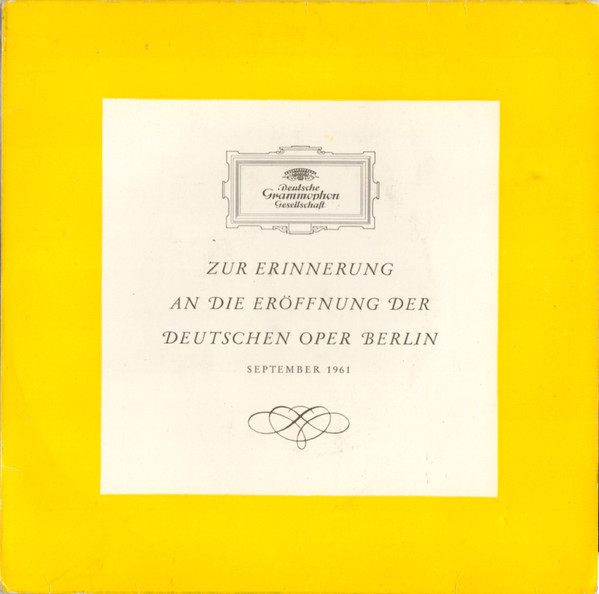 Cover Radio-Symphonie-Orchester Berlin / Berliner Philharmoniker - Zur Erinnerung An Die Eröffnung Der Deutschen Oper Berlin September 1961 (7, Promo) Schallplatten Ankauf