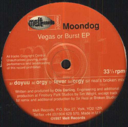 Cover Moondog - Vegas Or Burst EP (12, EP) Schallplatten Ankauf