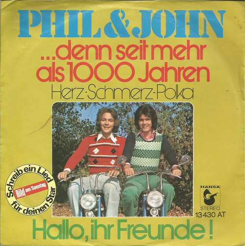 Cover Phil & John - ... Denn Seit Mehr Als 1000 Jahren (Herz-Schmerz-Polka) (7, Single) Schallplatten Ankauf