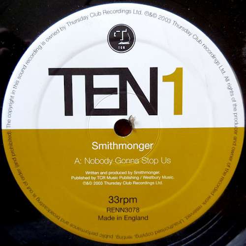 Cover Smithmonger - Nobody Gonna Stop Us (10) Schallplatten Ankauf
