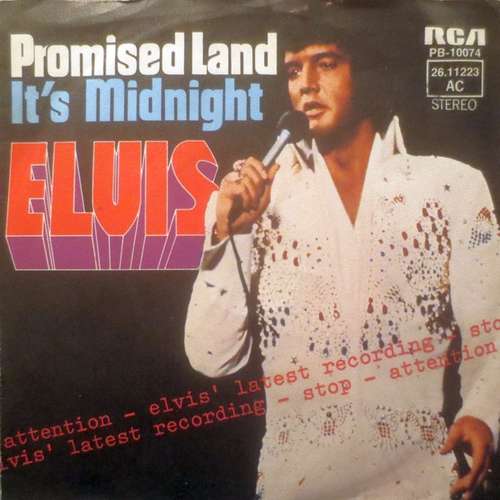 Cover Elvis Presley - Promised Land / It's Midnight (7, Single) Schallplatten Ankauf
