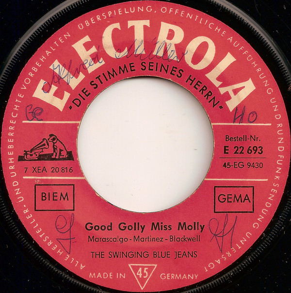 Bild The Swinging Blue Jeans - Good Golly Miss Molly (7, Single) Schallplatten Ankauf
