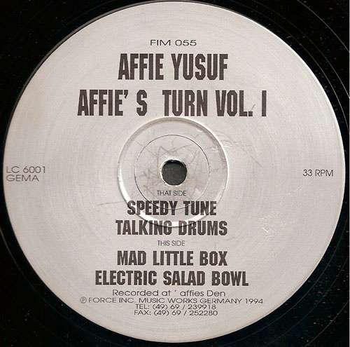 Cover Affie Yusuf - Affie's Turn Vol. I (12) Schallplatten Ankauf
