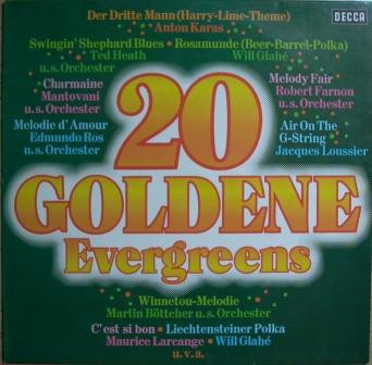 Cover Various - 20 Goldene Evergreens (LP, Comp) Schallplatten Ankauf