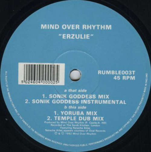 Cover Mind Over Rhythm - Erzulie (12) Schallplatten Ankauf