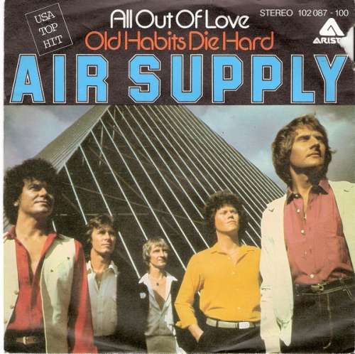 Cover Air Supply - All Out Of Love / Old Habits Die Hard (7, Single) Schallplatten Ankauf