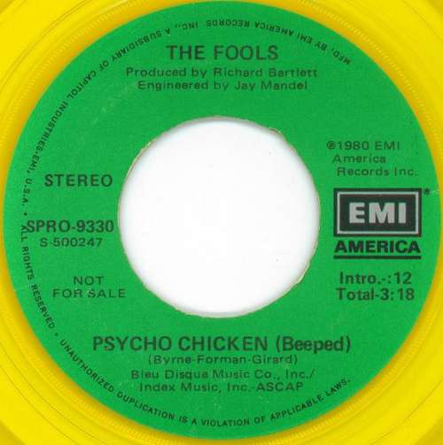 Cover Fools, The - Psycho Chicken (7, Promo, Yel) Schallplatten Ankauf