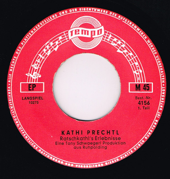 Cover Kathi Prechtl - Ratschkathl's Erlebnisse (7, EP) Schallplatten Ankauf