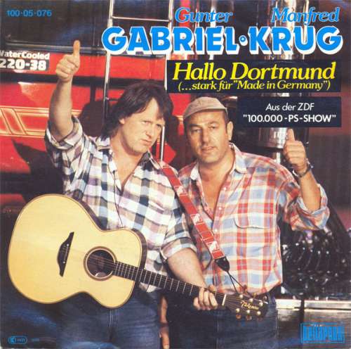 Cover Gunter Gabriel - Manfred Krug - Hallo Dortmund (7, Single) Schallplatten Ankauf