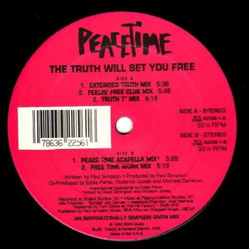 Cover Peacetime - The Truth Will Set You Free (12) Schallplatten Ankauf