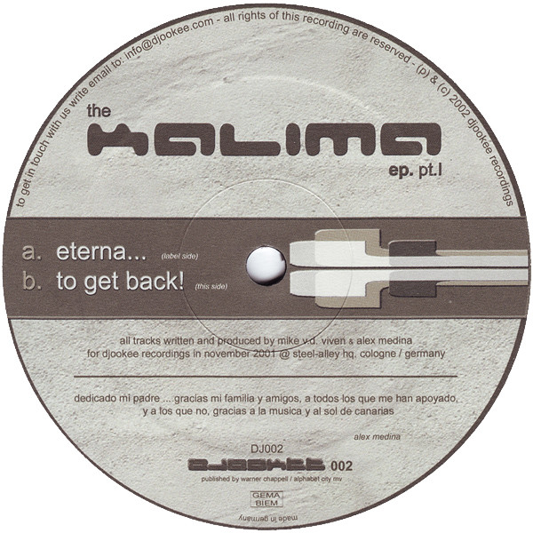 Cover Mike v.d. Viven* & Alex Medina - The Kalima EP. Pt.I (12, EP) Schallplatten Ankauf