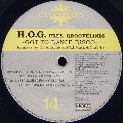 Cover H.O.G.* Pres. Groovelines* - Got To Dance Disco (12) Schallplatten Ankauf