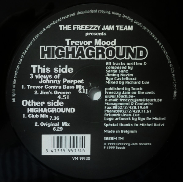 Cover The Freezzy Jam Team Presents Trevor Mood - Highaground (12) Schallplatten Ankauf