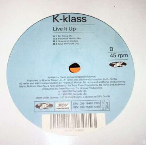 Cover K-Klass - Live It Up (12) Schallplatten Ankauf