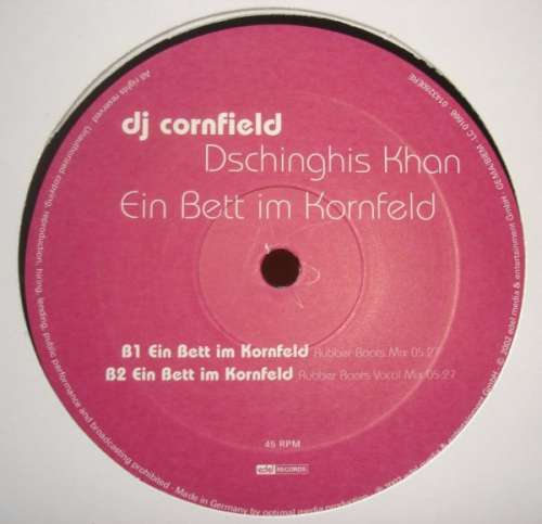 Cover DJ Cornfield - Dschinghis Khan / Ein Bett Im Kornfeld (12) Schallplatten Ankauf