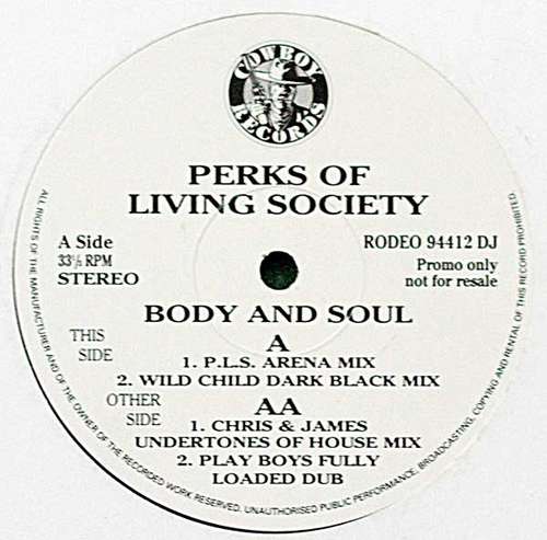 Cover Perks Of Living Society - Body And Soul (12, Promo) Schallplatten Ankauf