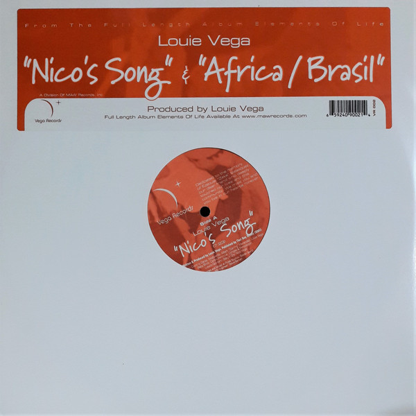 Cover Louie Vega - Nico's Song / Africa / Brasil (12) Schallplatten Ankauf