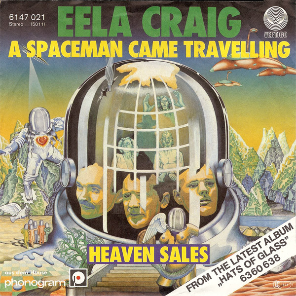 Cover Eela Craig - A Spaceman Came Travelling / Heaven Sales (7, Single) Schallplatten Ankauf