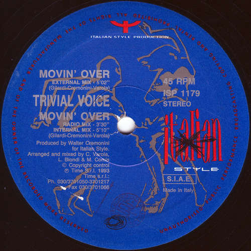 Cover Trivial Voice - Movin' Over (12) Schallplatten Ankauf