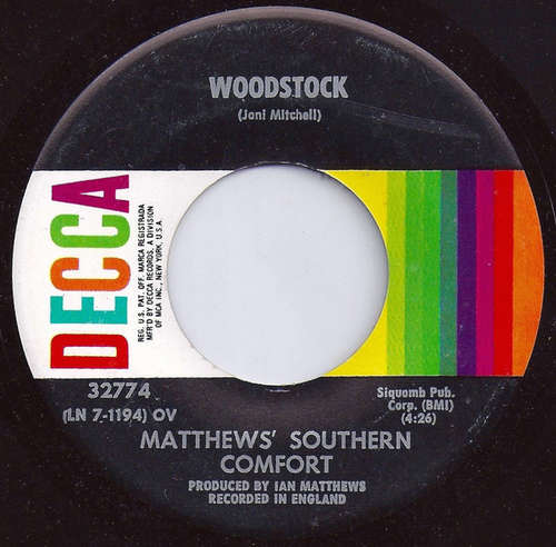 Cover Matthews' Southern Comfort - Woodstock (7, Single, Glo) Schallplatten Ankauf