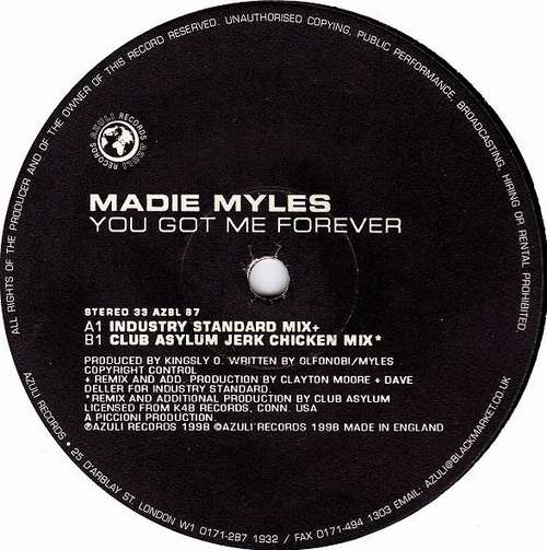 Cover Madie Myles* - You Got Me Forever (12) Schallplatten Ankauf