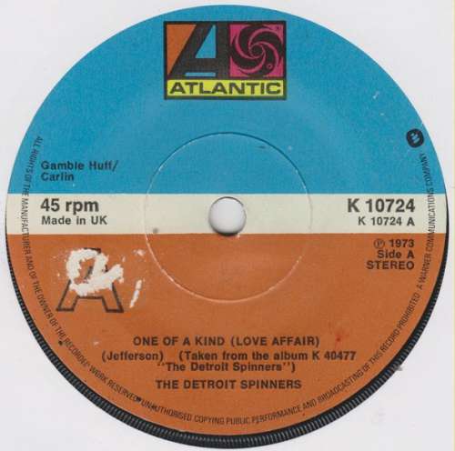 Cover The Detroit Spinners* - One Of A Kind (Love Affair) (7) Schallplatten Ankauf