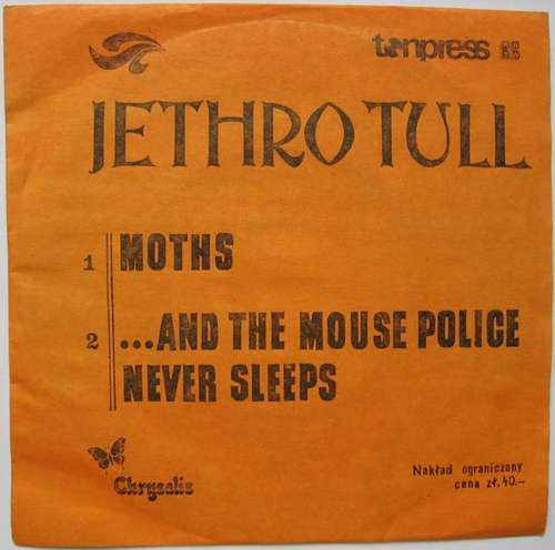 Cover Jethro Tull - Moths / ... And The Mouse Police Never Sleeps (7, Single, Ltd) Schallplatten Ankauf