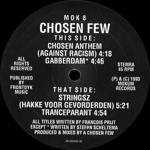 Cover Chosen Few - Chosen Anthem (12) Schallplatten Ankauf