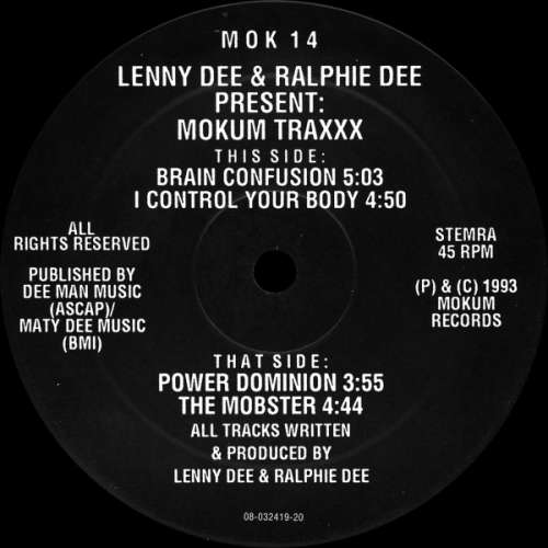 Cover Lenny Dee & Ralphie Dee - Mokum Traxxx (12) Schallplatten Ankauf