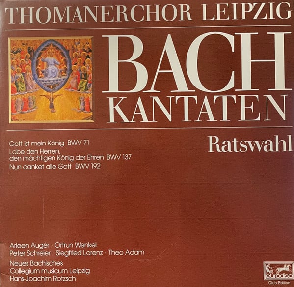 Cover Johann Sebastian Bach - Bach Kantaten Ratswahl (LP) Schallplatten Ankauf