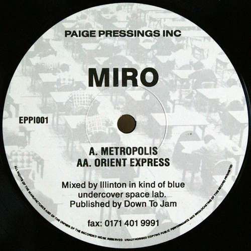 Cover Miro (2) - Metropolis / Orient Express (12) Schallplatten Ankauf