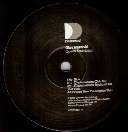 Cover Olav Basoski - Opium Scumbagz (Remixes) (12) Schallplatten Ankauf